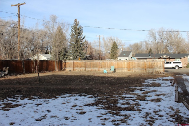 view of snowy yard