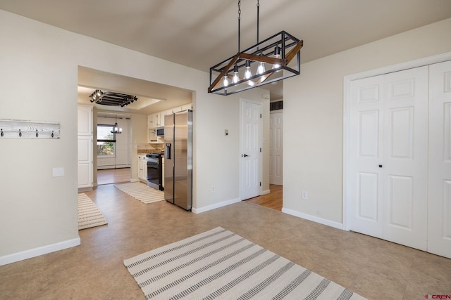 view of unfurnished dining area