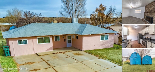 back of house featuring a patio and sink