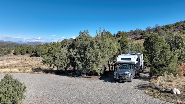 exterior space with a mountain view
