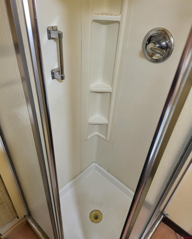 bathroom featuring walk in shower