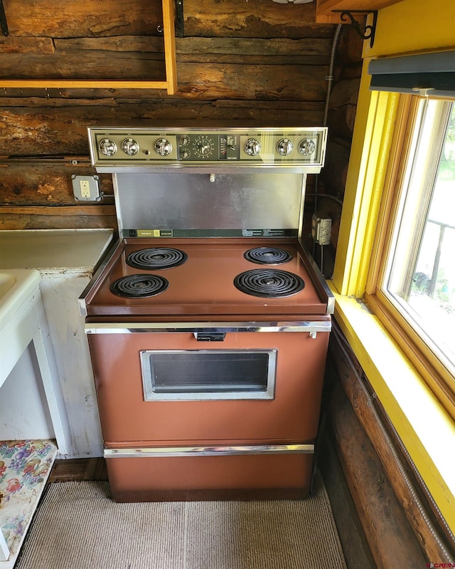 room details featuring stove