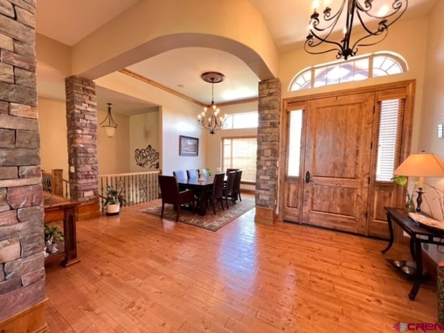 entryway with light wood-type flooring