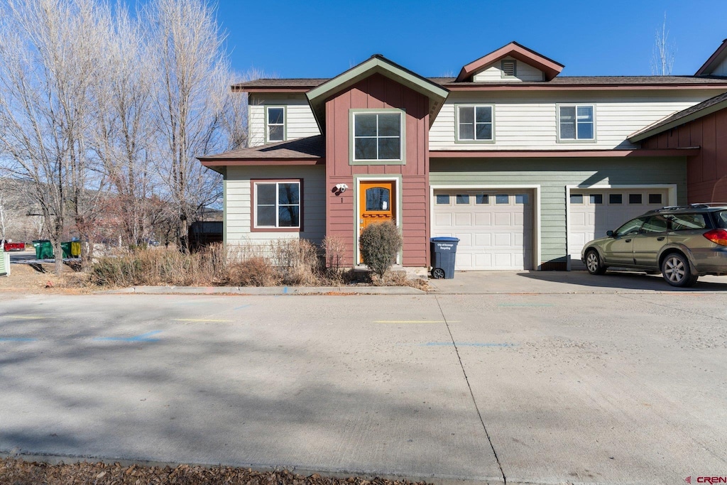 front of property featuring a garage