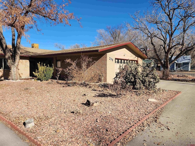 view of home's exterior with a garage