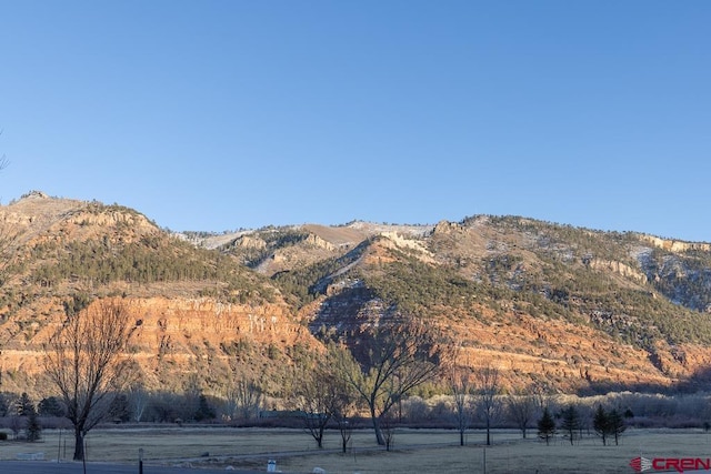 mountain view featuring a rural view