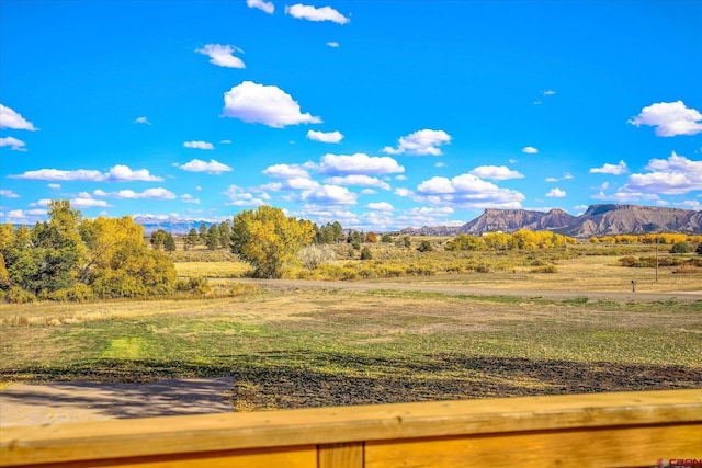 property view of mountains with a rural view