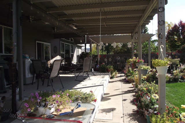 view of patio / terrace with a pergola