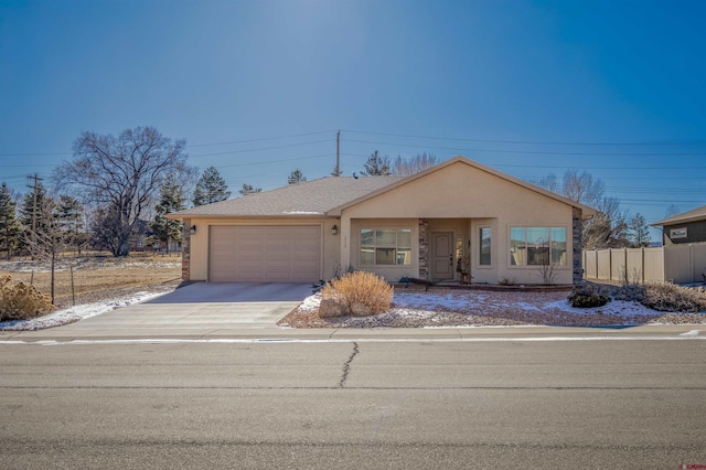 view of front of home featuring a garage