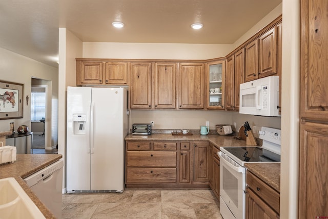 kitchen with white appliances