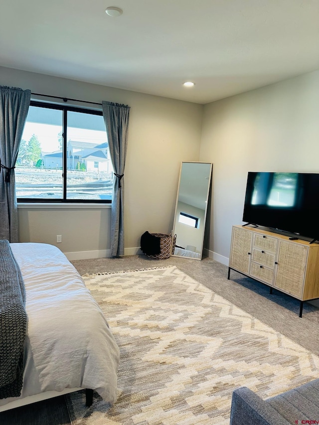 view of carpeted bedroom