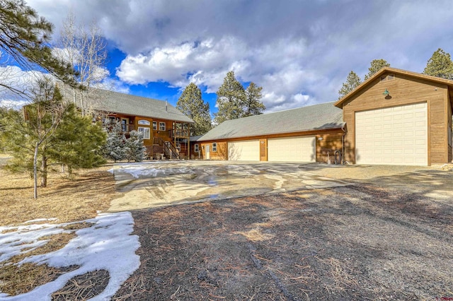 view of front of home featuring a garage