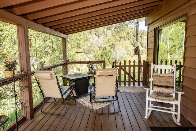 wooden deck featuring grilling area