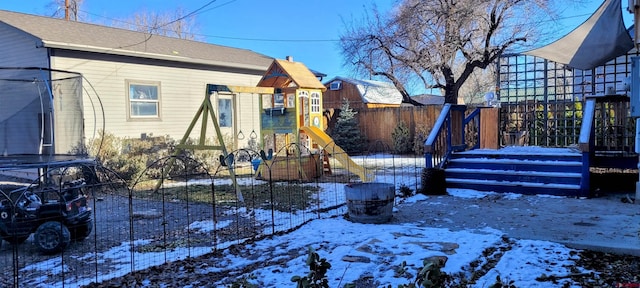 exterior space with a playground