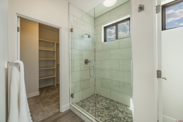 bathroom with walk in shower