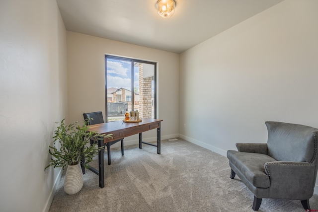 view of carpeted office