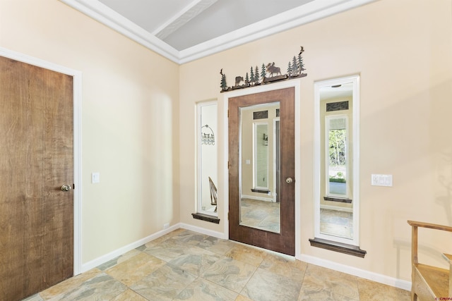 entrance foyer with ornamental molding