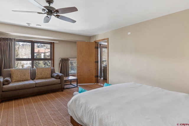 bedroom with ceiling fan