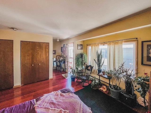 interior space featuring dark hardwood / wood-style floors