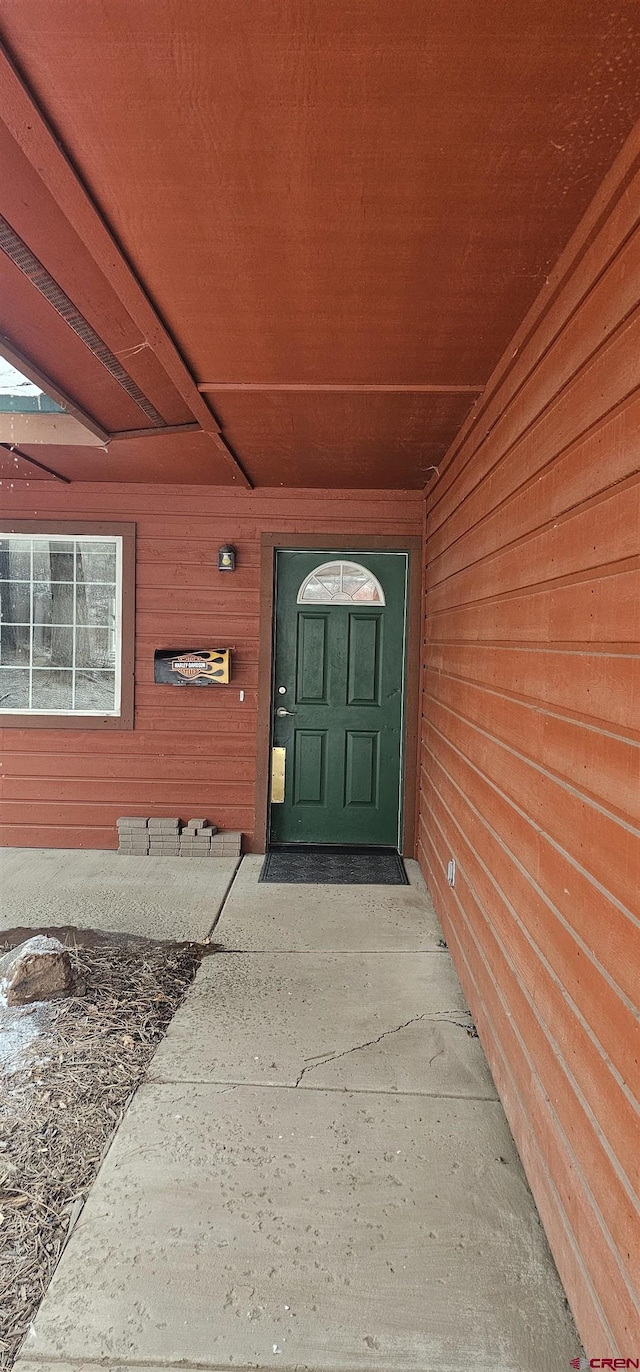 view of doorway to property