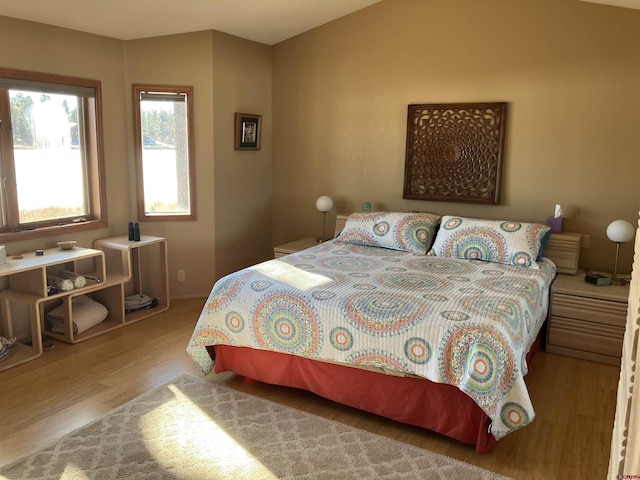 bedroom featuring light hardwood / wood-style floors