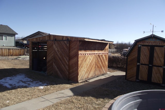 view of outdoor structure