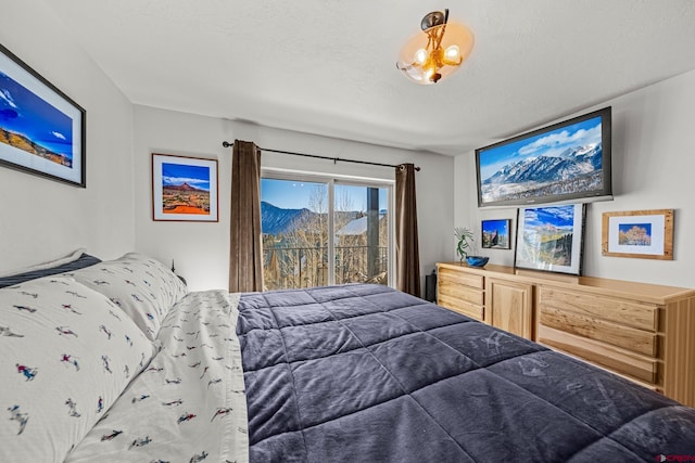 bedroom featuring a textured ceiling