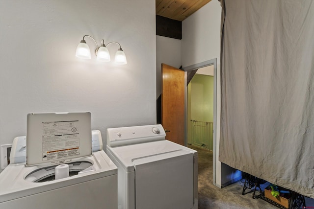 laundry area with washer and clothes dryer