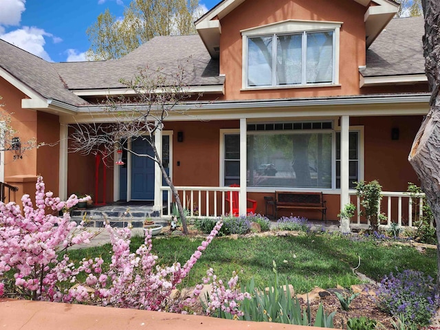 view of front of home with covered porch