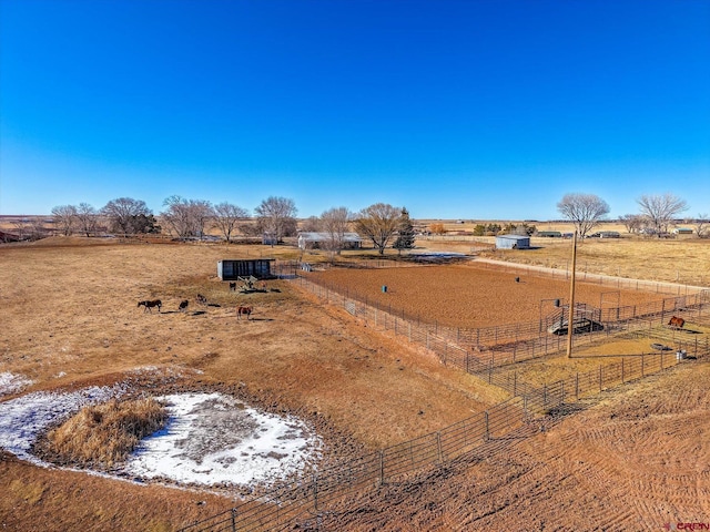 view of yard featuring a rural view