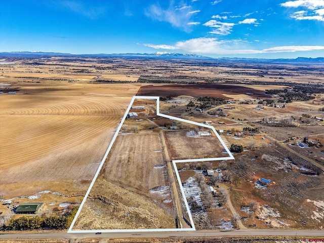 aerial view featuring a mountain view