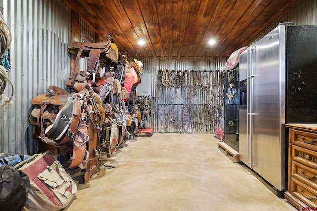 view of stable featuring electric panel