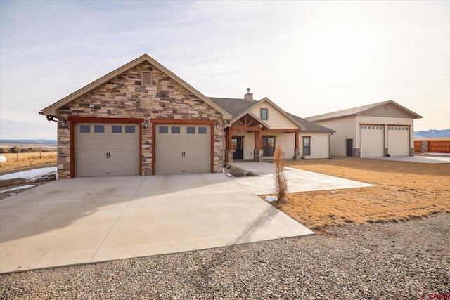 craftsman-style home featuring a garage