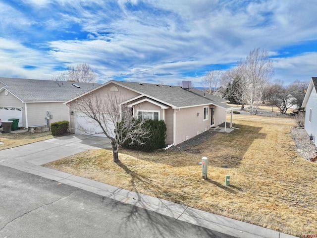 view of property exterior with a garage