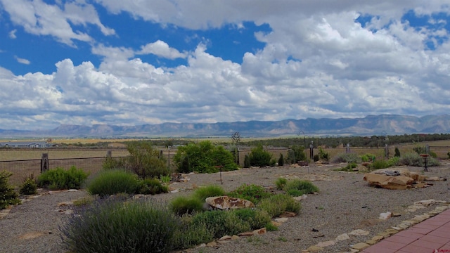 property view of mountains with a rural view