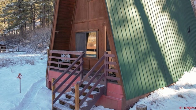1015 E Stollsteimer Rd, Pagosa Springs, CO 81147 - view of snow covered property entrance