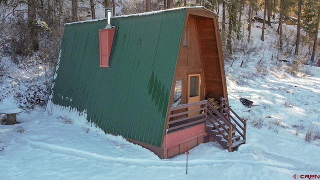 1015 E Stollsteimer Rd, Pagosa Springs, CO 81147 - view of snow covered structure