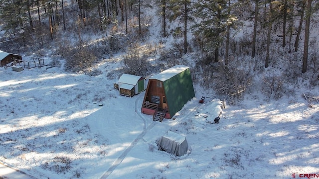 1015 E Stollsteimer Rd, Pagosa Springs, CO 81147 - view of snowy aerial view