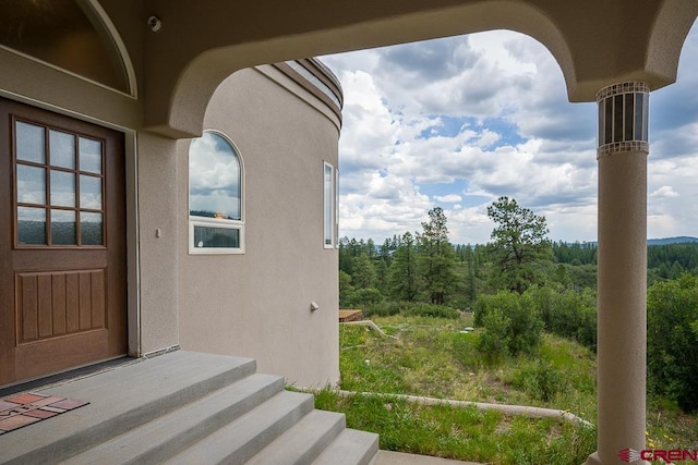 view of doorway to property