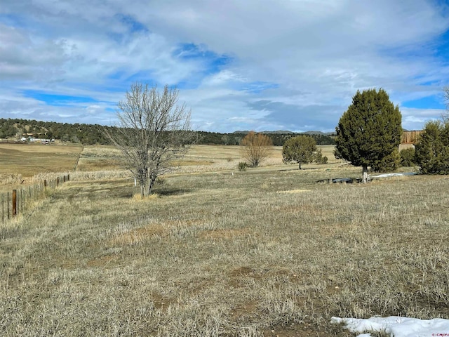 view of landscape with a rural view