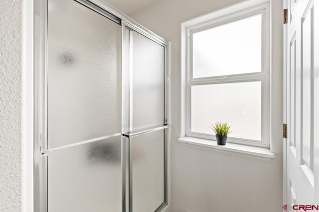 bathroom with an enclosed shower