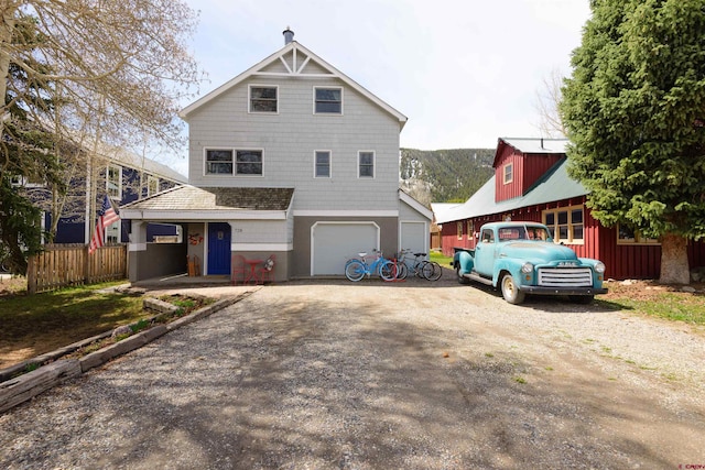 view of front facade with a garage