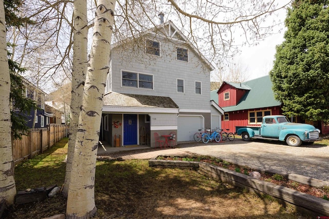 view of property with a garage