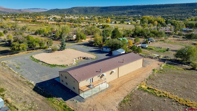 aerial view with a mountain view