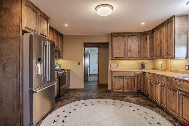 kitchen with appliances with stainless steel finishes