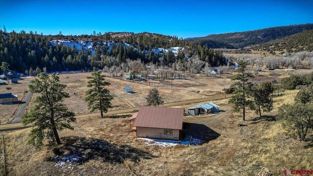 drone / aerial view featuring a rural view