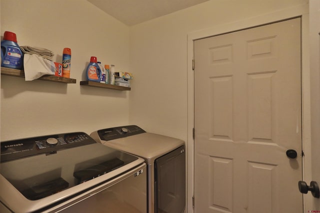 laundry area featuring independent washer and dryer