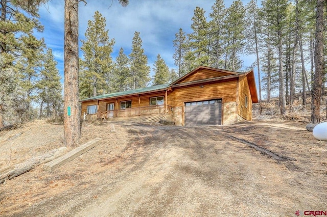 view of front of home featuring a garage