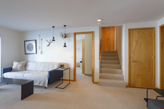 view of carpeted living room