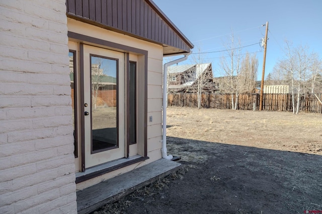 view of doorway to property